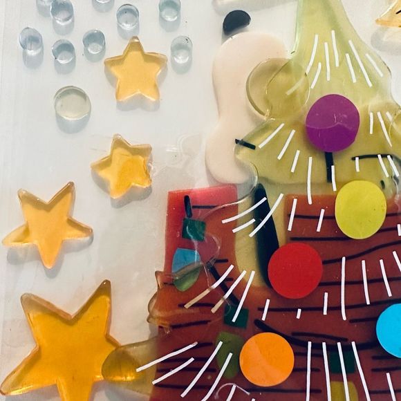 Vintage Snoopy Woodstock Christmas Window JELZ Set Of Two - Picture 10 of 14